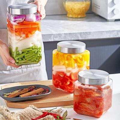 Verdickte Lebensmittelflasche Große Aufbewahrungsdose Verschiedenes Organizer Kimchi-Gefäß Küche