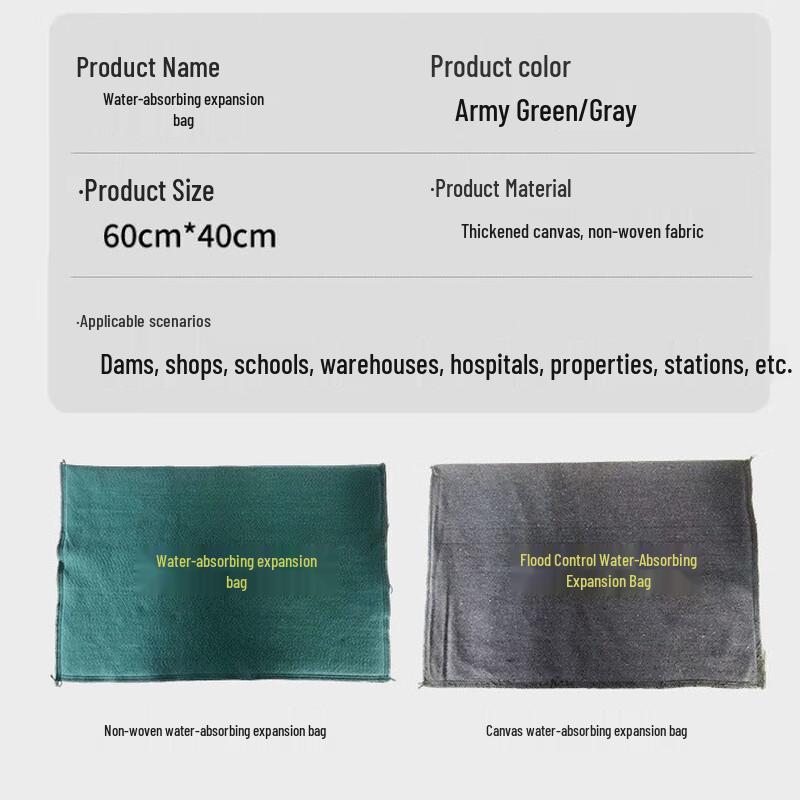 Water Absorbing Expandable Flood Barrier Bag