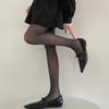 Women Thin Colored Stockings Shimmering Striped Sexy Semi Sheer Pantyhose Tights