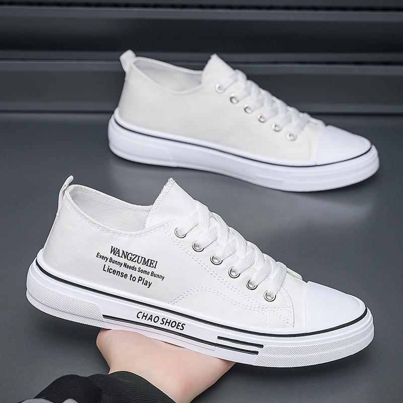 Autumn new men's canvas shoes breathable men's shoes fashion versatile trend casual shoes college style