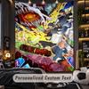Personalized Wall Tapestry,Chainsaw Man Custom Printed Name, Fabric Wall Art For Indoor Room Backdrop