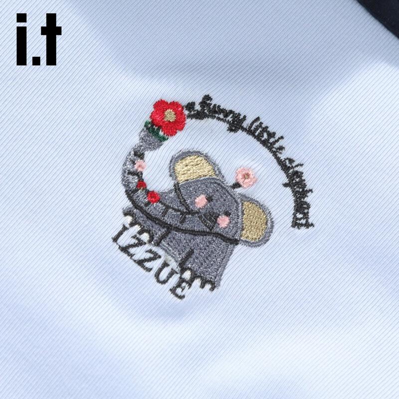 Izzue It Women's Summer Polo Cartoon Embroidered T-Shirt