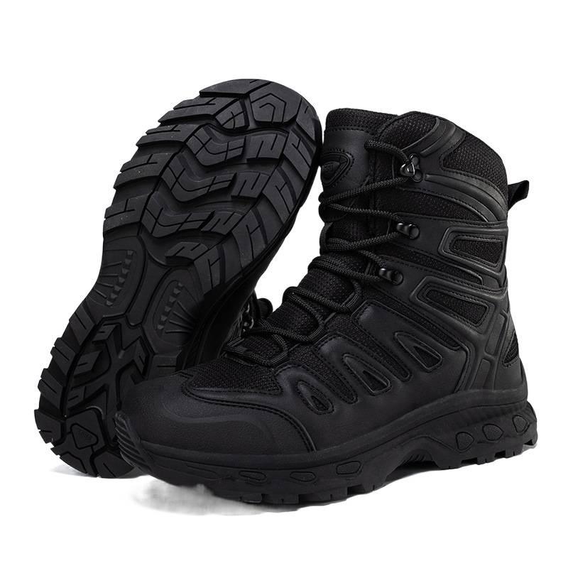 2025 Large Size 39--47 Tactical Boots Special Forces Outdoor Hiking Wear-resistant Training Shoes Combat Black