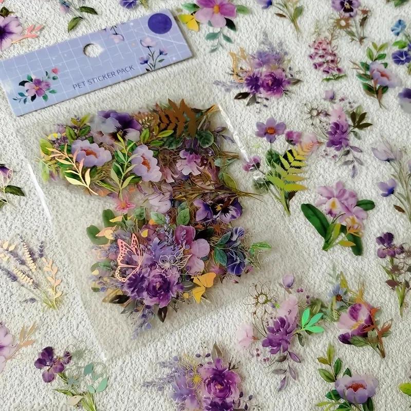 

40 pcs Roaming Dreams Vintage INS Flower Plant Stickers Decorative Stick Labels Diary Album hand made Scrapbooking material