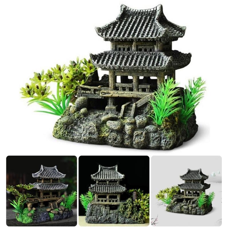 Decorazioni per Acquari Serbatoi per Pesci Grandi Ornamento Decorazione Paesaggistica per Acquari Accessori per Serbatoi per Pesci per Nascondigli a Forma di Grotta