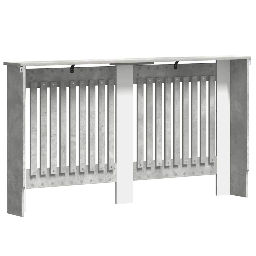 Radiator Cover Concrete Grey 152 x 19 x 81.5 cm Engineered Wood