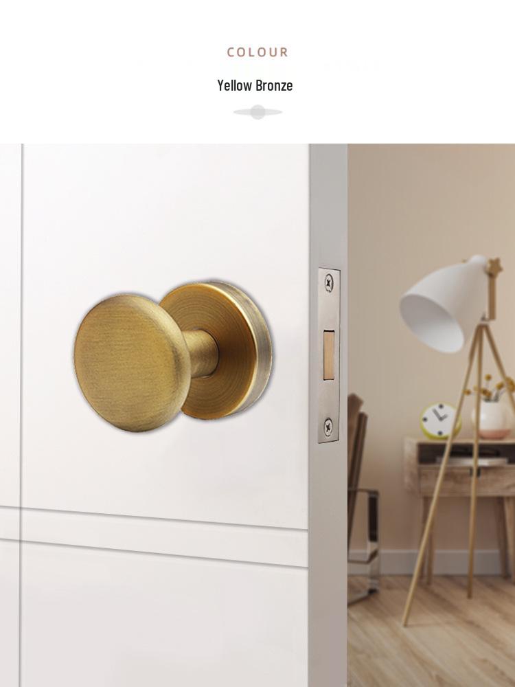 Gray Concealed Invisible Bedroom Door Handle with Hidden Solid Ball Lock