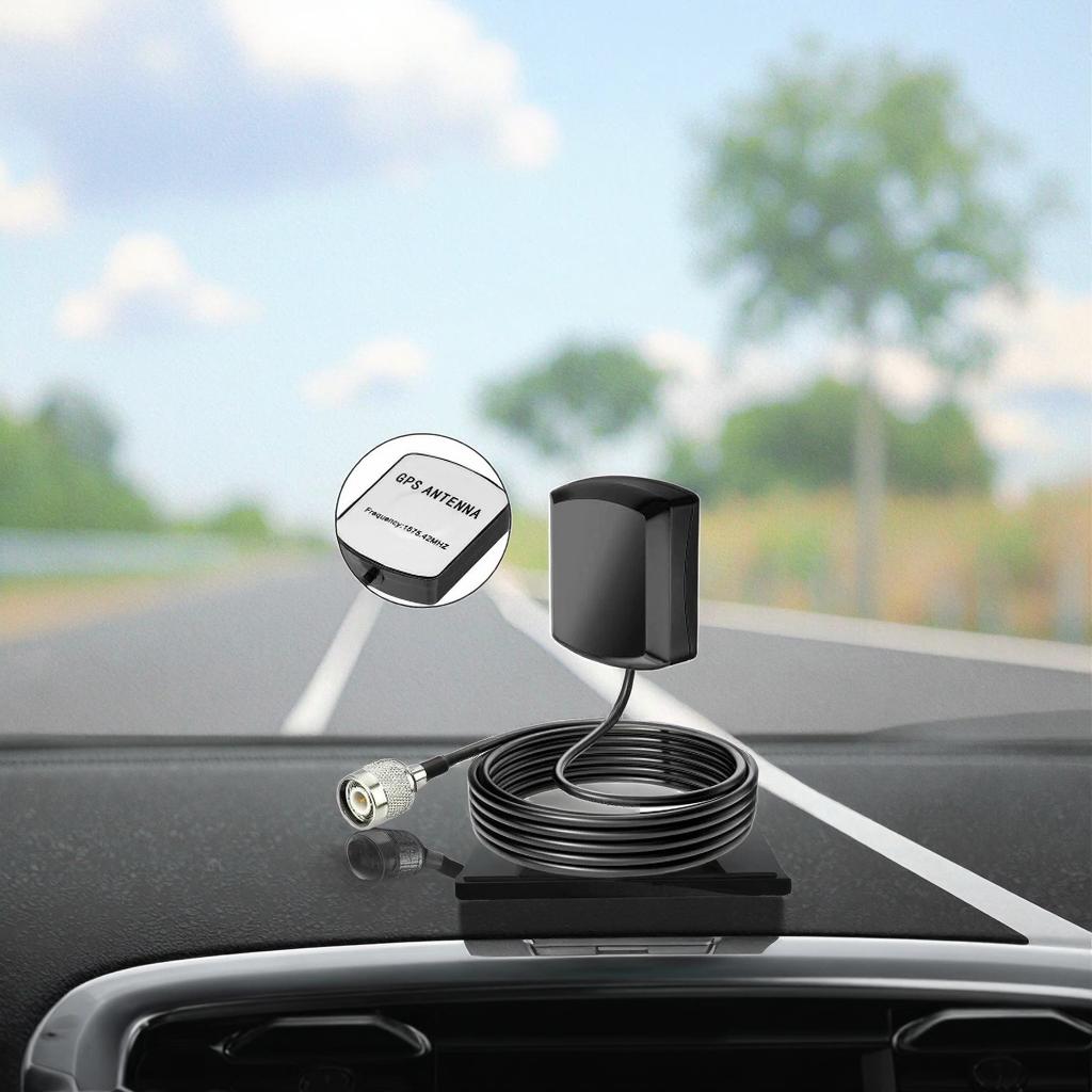 For GPS+GLONASS External Navigation System Antenna RG174 Cable 3.5mm Male Connector Magnetic Base for Car 3G/4G/5G Right
