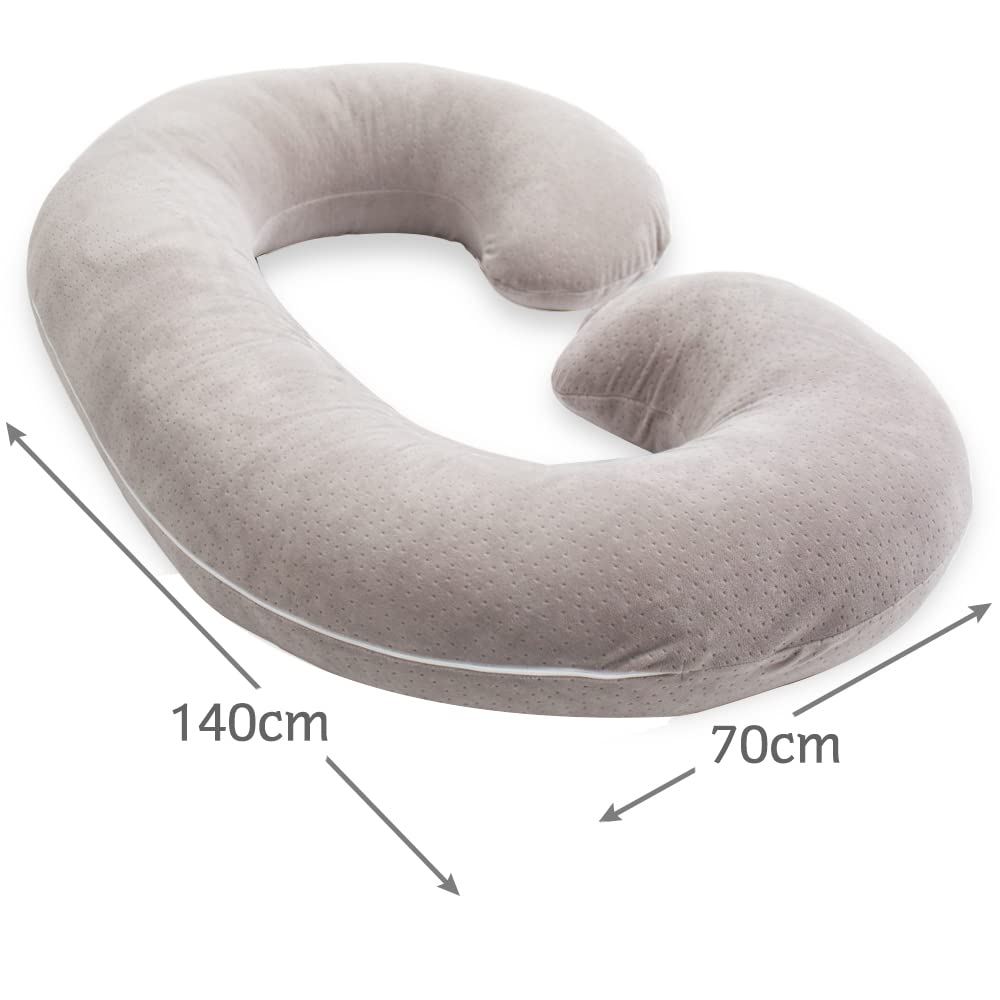 Popular Body Pillow for Pregnant Maternity Pillow with Soft and Enveloping Support for Side Pregnancy Gift with Removable Cover C-Shaped Women,