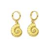 Stylish Seaside Resort Earrings: Seahorse, Sea Turtle & Crab Pendants In Gold-Plated Stainless Steel
