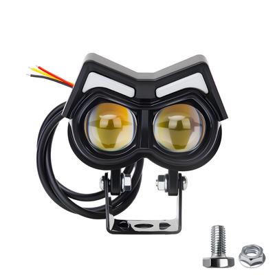 Motorcycle Front LED Eye Lights with 20W Power Output IP67 Waterproof Design and Multiple Modes for Enhanced Night Visibility