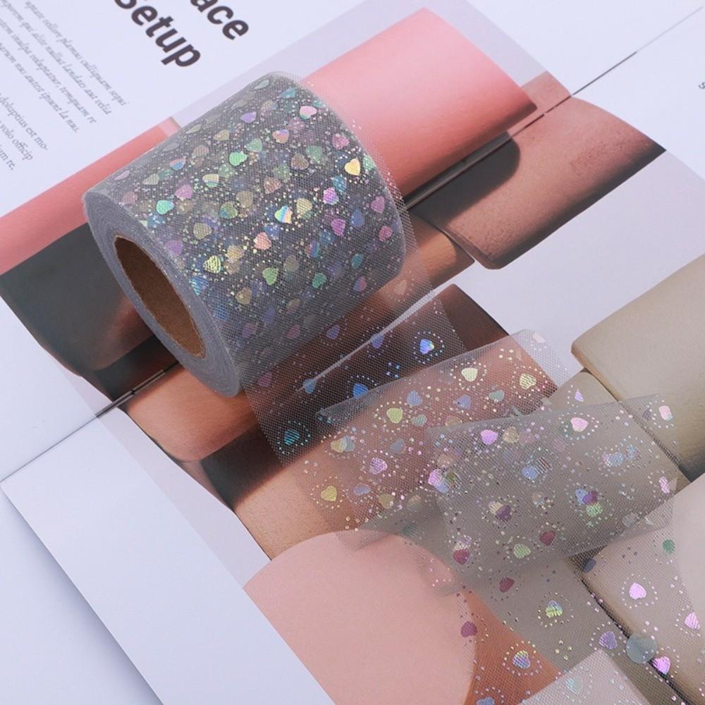 DIY Heart-shaped Tulle Roll DIY Handmade Craft For DIY Hairbows Wedding Birthday Decoration