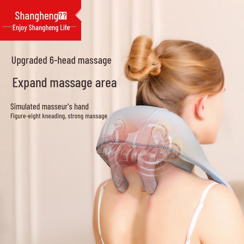 Upgraded 6-Head Cervical & Shoulder Massager Shawl