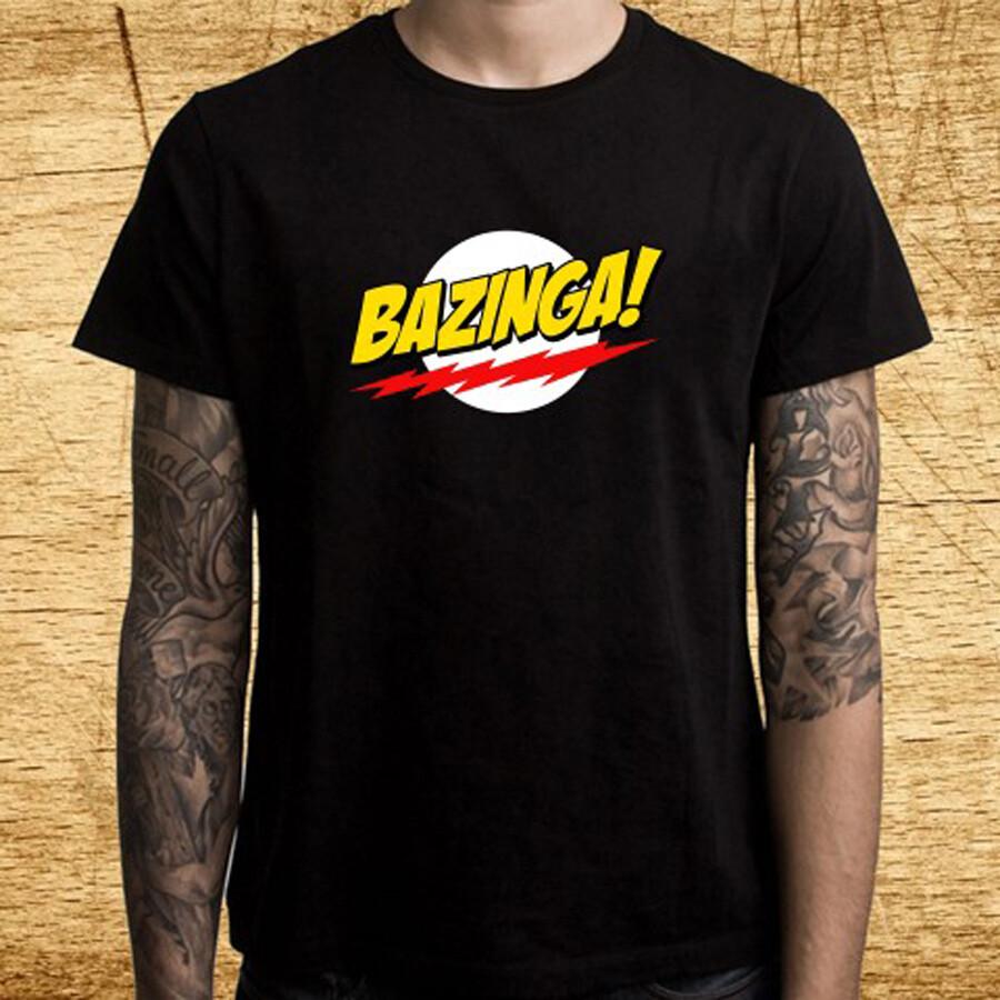 Bazinga Black T-Shirt Size S-5XL S