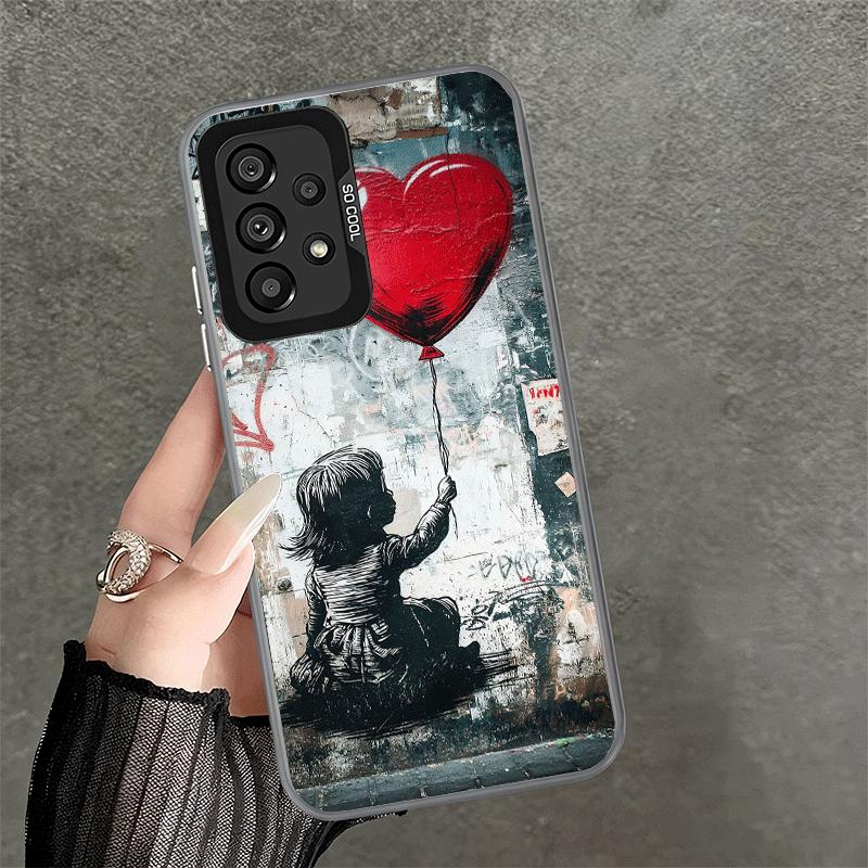 B-Banksy Art Graffiti Artist Soft Phone Case for Samsung A17 A16 A15 A14 A13 A57 A56 A55 A54 A53 A37 A36 A35 A34 A33 A26 A25 A24