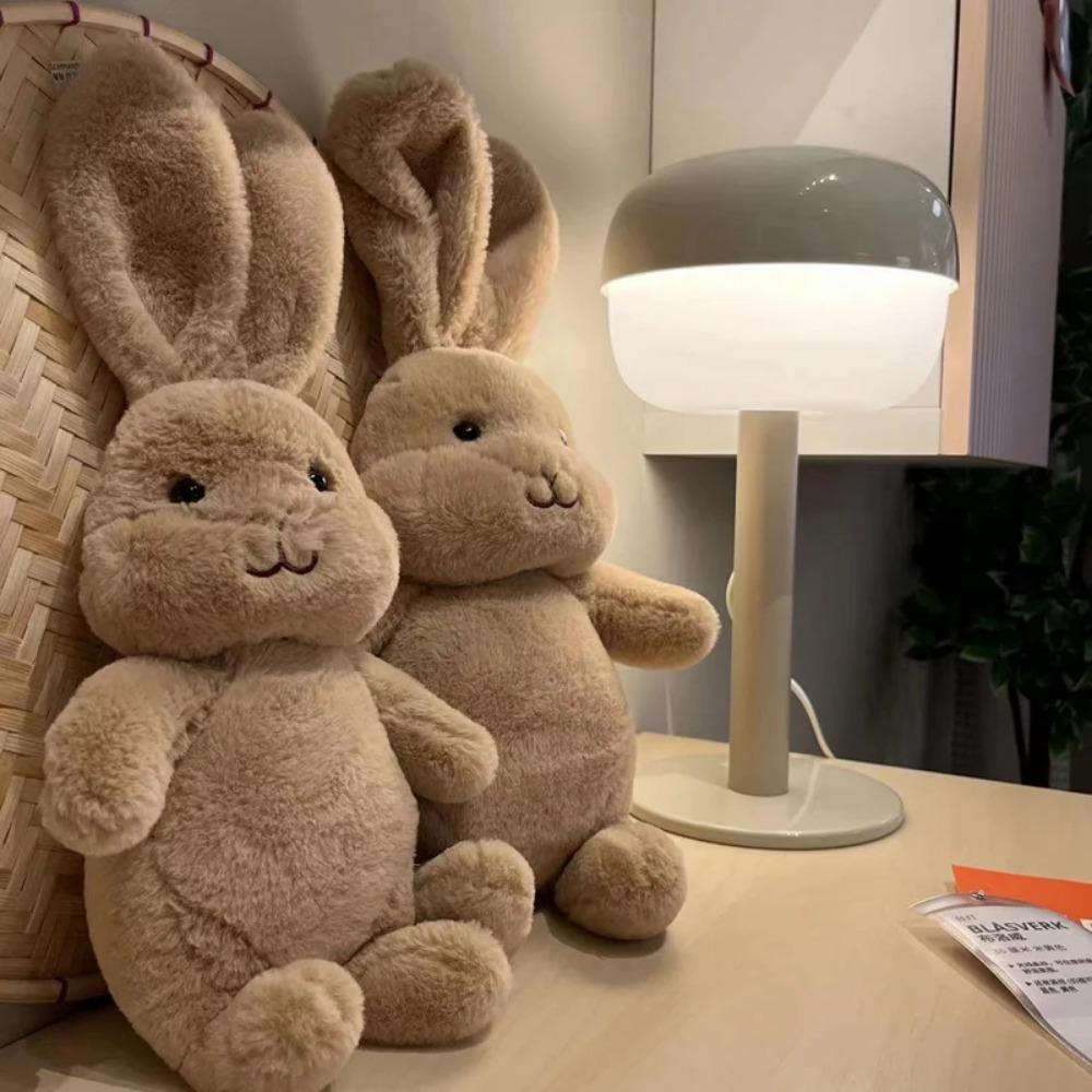 30/40cm INS Kawaii Denmark Rabbit Plush Toy Stuffed Brown Bunny Doll Baby Sleeping Plushie Pillow Birthday Gift For Kids Decor