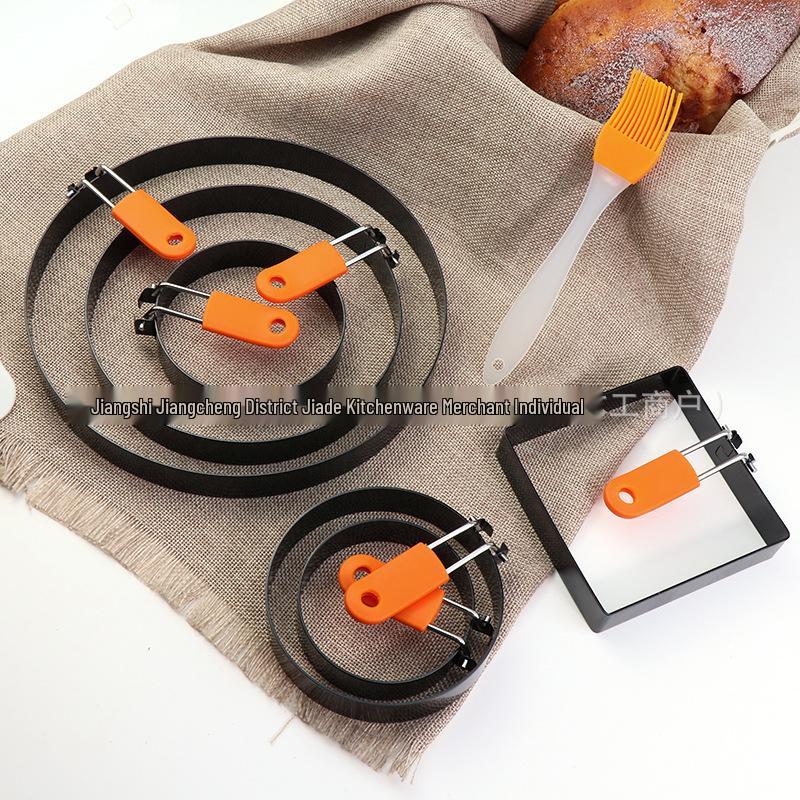 430 Stainless Steel Egg Frying Ring with Silicone Handle – Egg & Pancake Mold