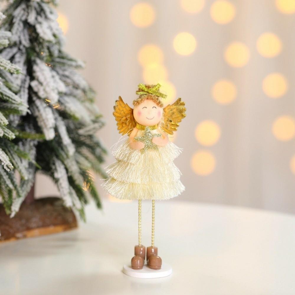 New Christmas Decor Angel Girl Figurine 15cm Cute Fairy Elf Figurine Desktop Ornament Creative Angel Thoughtful Gift