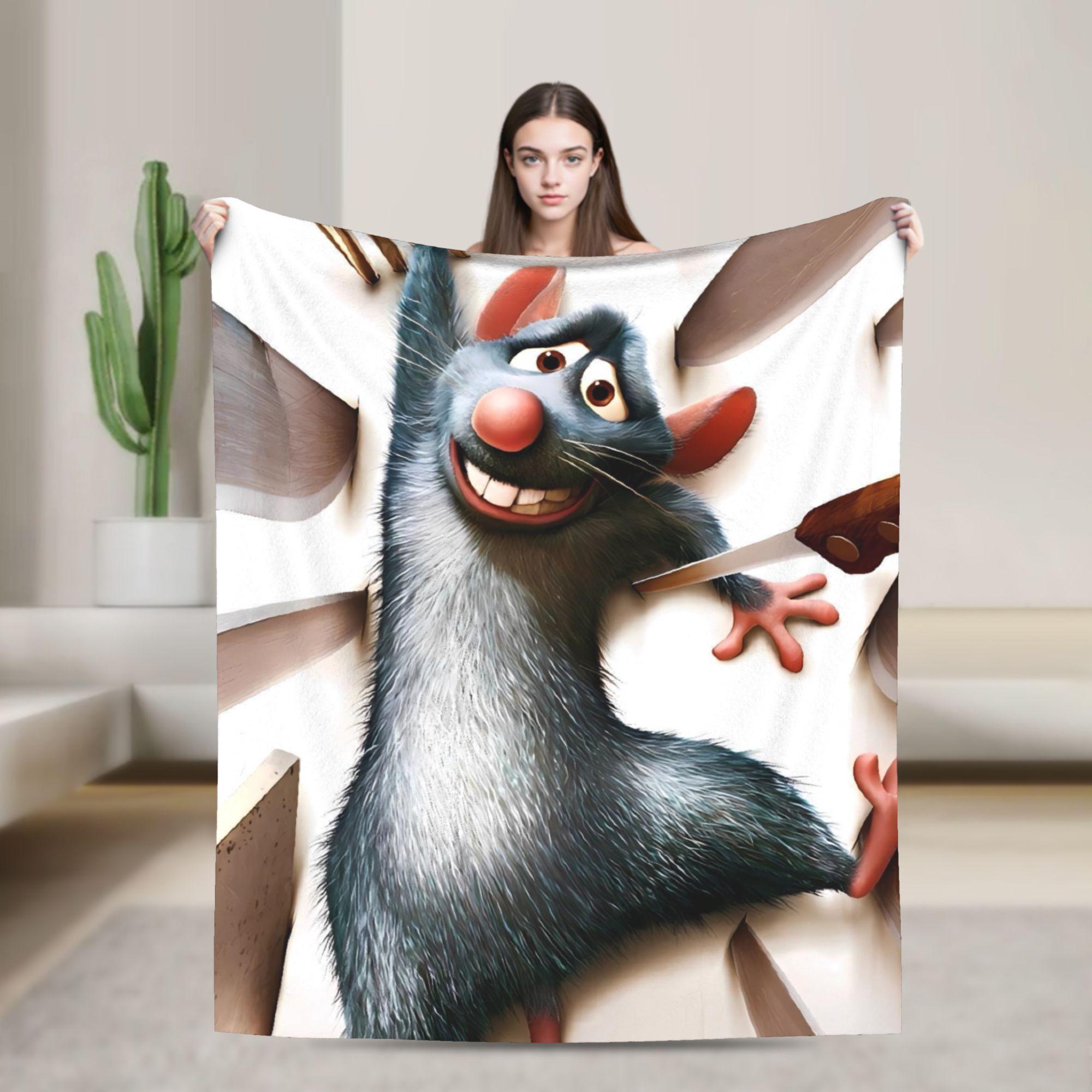 

Cute Ratatouille Super Soft Blankets Students Plush Throw Blanket Novelty Living Room Flannel Bedspread Sofa Bed Cover 75x90cm