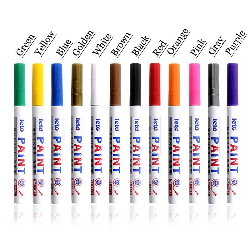 12color Permanent Paint Markers,Oil-Based Paint Pens,Waterproof Quick Dry Marker Set for Various materials Painting,Art Supplie