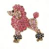 Luxury Animal Brooch Pins Sparkling Jewellery Pins Fashion Poodle Dog Brooches  Wedding