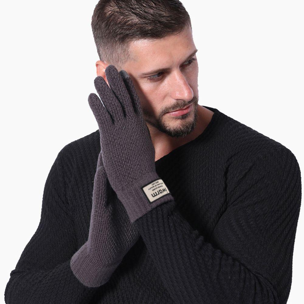 Outdoors Driving Windproof Warmer Winter Warm Finger Glove  Knitted Gloves Men's Gloves