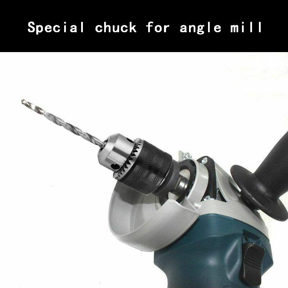 Electric Drill Chuck Angle Grinder Drill Chuck with Chuck Key Self-locking Iron Collet Threaded Clamp Electric Drill Power Tools