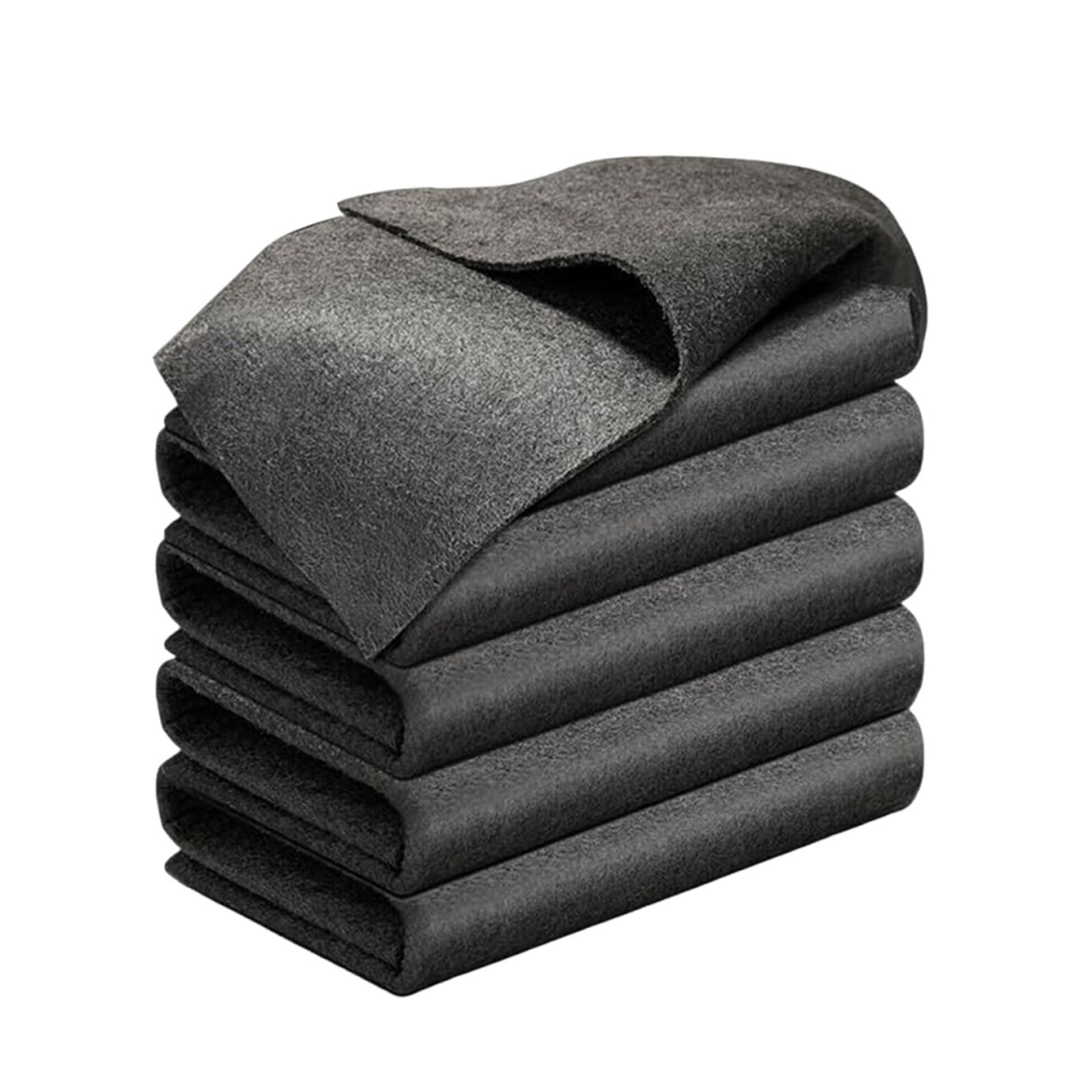 Black Thickened Fiber Cloth Glass Cleaning Rag Lazy Wipe Absorbent Streak Free Cleaning Cloth One Size