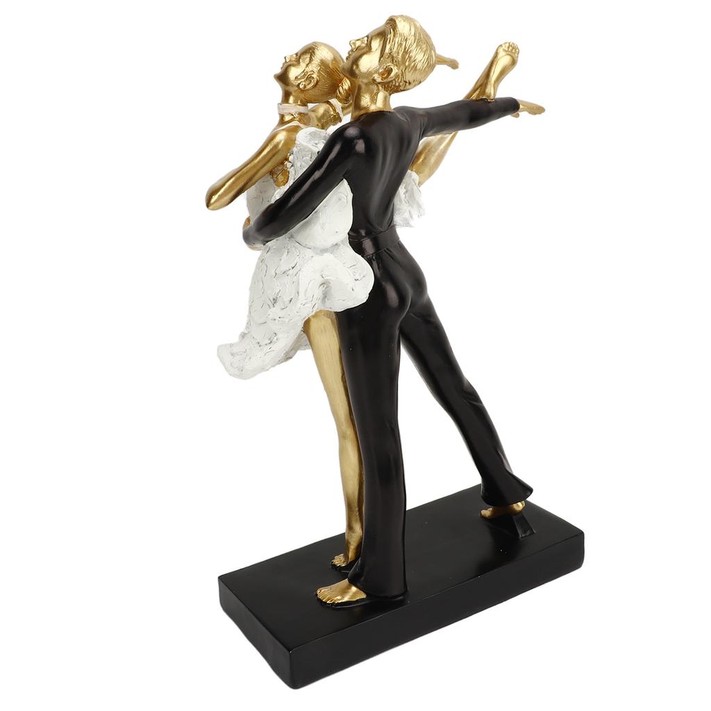 Romantic Couple Dancing Sculpture Decoration Resin Elegant Couple Ballet Dancer Statue Figurine