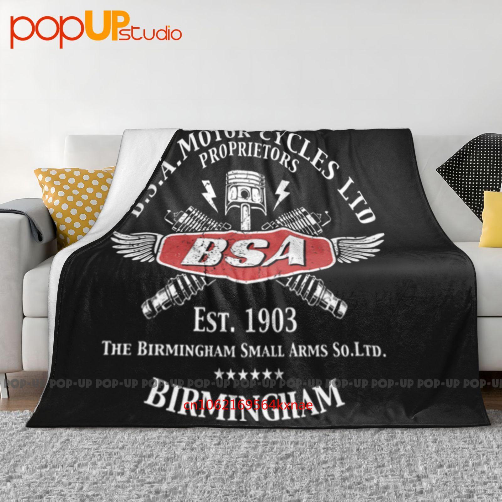 Bsa Motorcycles Spark Plugs Licensed Birmingham Small Arms Ultra-Soft Blanket Quilt Winter Sofa Cover Bed Covers 30x40in