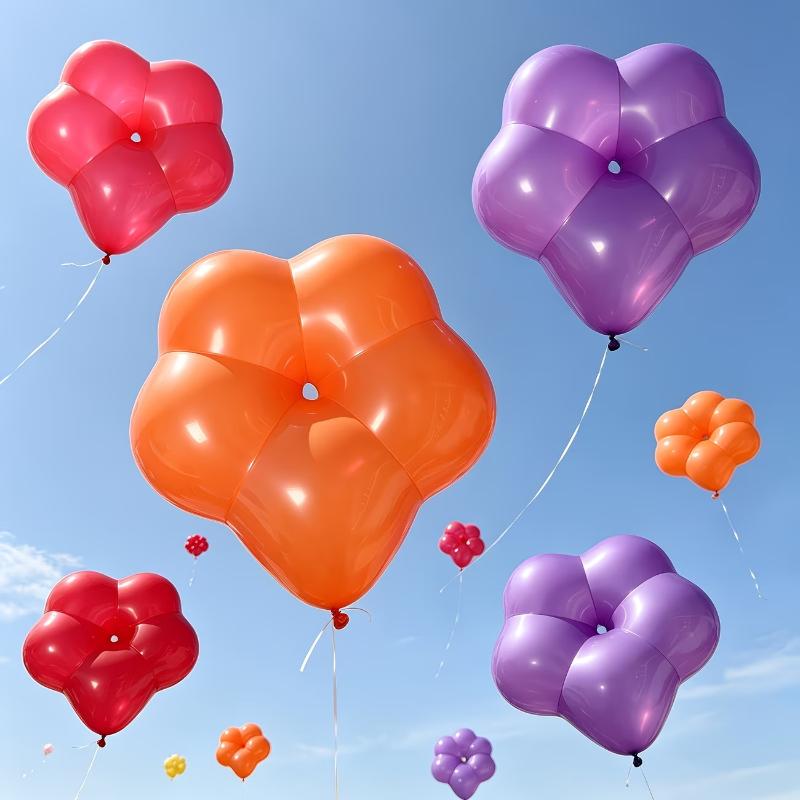 10/20/50Pcs Colorful Plum Blossom Balloons Flower Balloons, Suitable For Valentine'S Day, Birthdays, Wedding Party Decorations