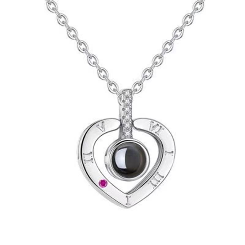 Customized Love Photo Necklace: 100 Languages 'I Love You' Pendant - Ideal for Christmas & Valentine's Gifts