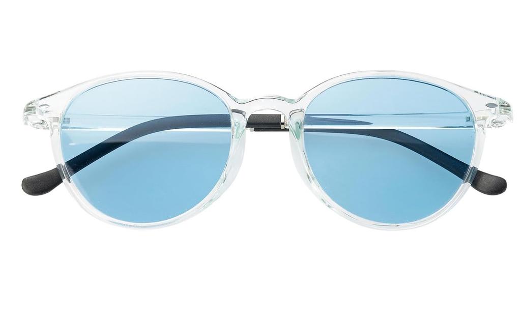 Field Gate COSTA 673313 Clear x Blue II Stylish Boston Lightweight UV Polarized Memory Foam TR90 Soft Case Clear x Blue One Size Sunglasses, Style,