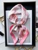 Vintage Chain Print Satin Square Scarf Soft Lightweight Women’s Fashion Accessory for Hair Neck Shawl Elegant Hair Scarf