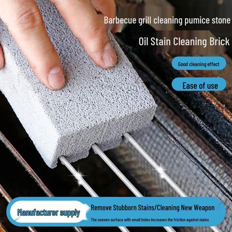 

Чистящий кирпич для барбекю: Серый пемзовый камень для удаления масляных пятен с гриля и сковороды 10*6*2cm Foam Cement Cleaning Stone (65g) светло-серый