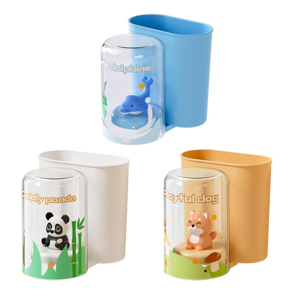 Cartoon Toothbrush Rack Multifunctional Modern Easy to Install Rinsing Cup Stand for Home Apartment Bathroom Hotel Decor