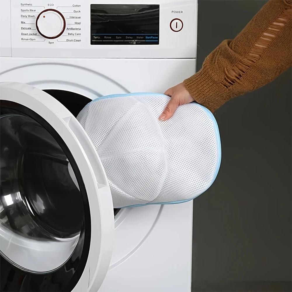 Washing Machine Hat Washing Protector Hat Cleaning Machine Washable Laundry Bag Anti-Deformation Secure Hat Storage Solution