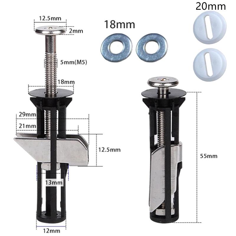 Souprava šroubů pro upevnění záchodového sedátka pro vysoké zatížení Náhradní sada šroubů pro záchodové sedátko Univerzální příslušenství pro upevnění záchodového víka