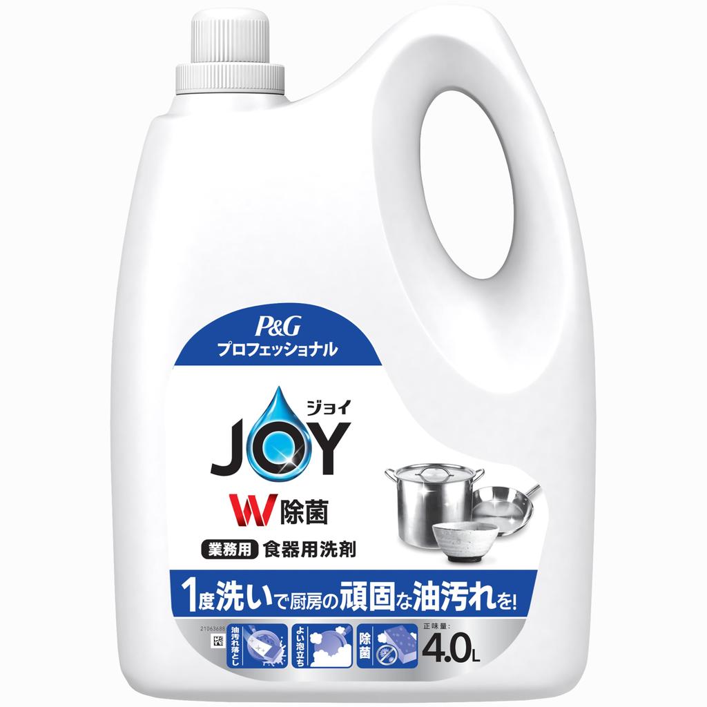 Recharge de détergent désinfectant pour vaisselle Joy W à usage commercial 4 L Professionnel [Grande capacité] P&G