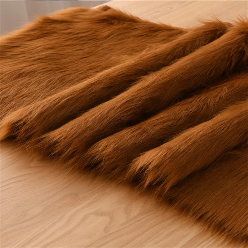 5cm Plush Thickened Fur Fabric By The Meter Coats Bags Clothes Sewing High-grade Imitation Fox Cloth Decorative Winter Plain Diy