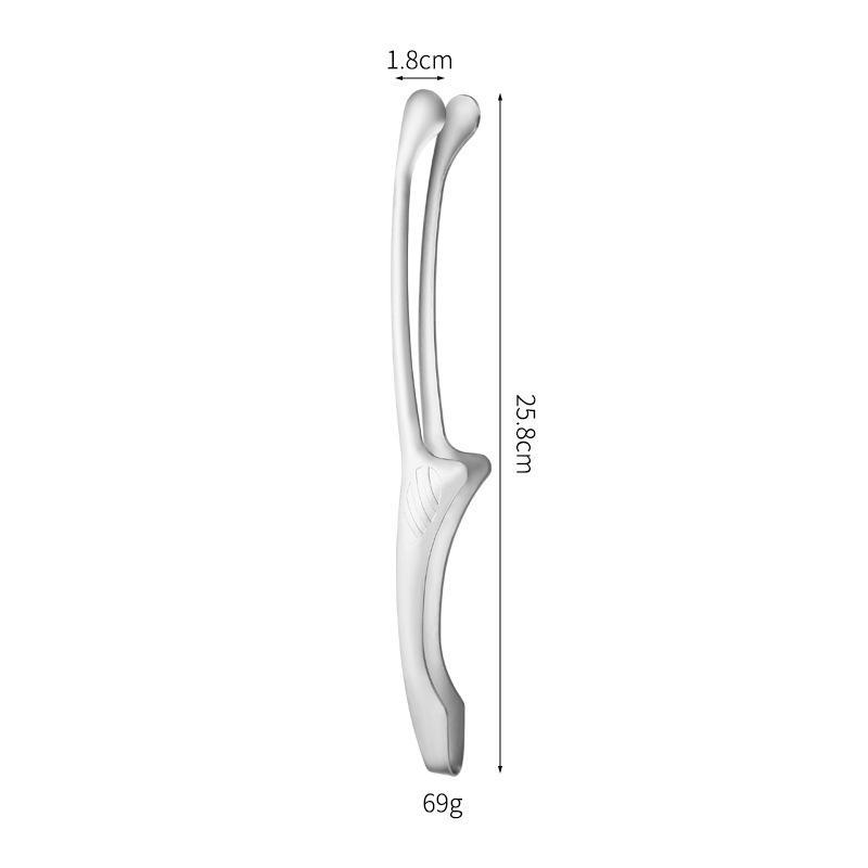 Silver Stainless Steel Bbq Tongs Non Slip Easy Clean Reusable Cooking Utensils For Serving Food Camping Bbq Buffet Oven Tools