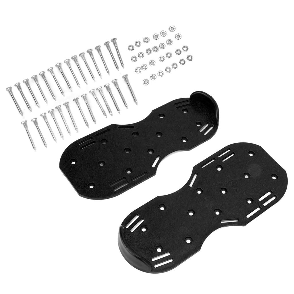 Pázsit Szöges Cipő Háromszög Csatpántokkal Pázsit Levegőztető Szöges Cipő Scarifier Cipő Kerthez Fekete