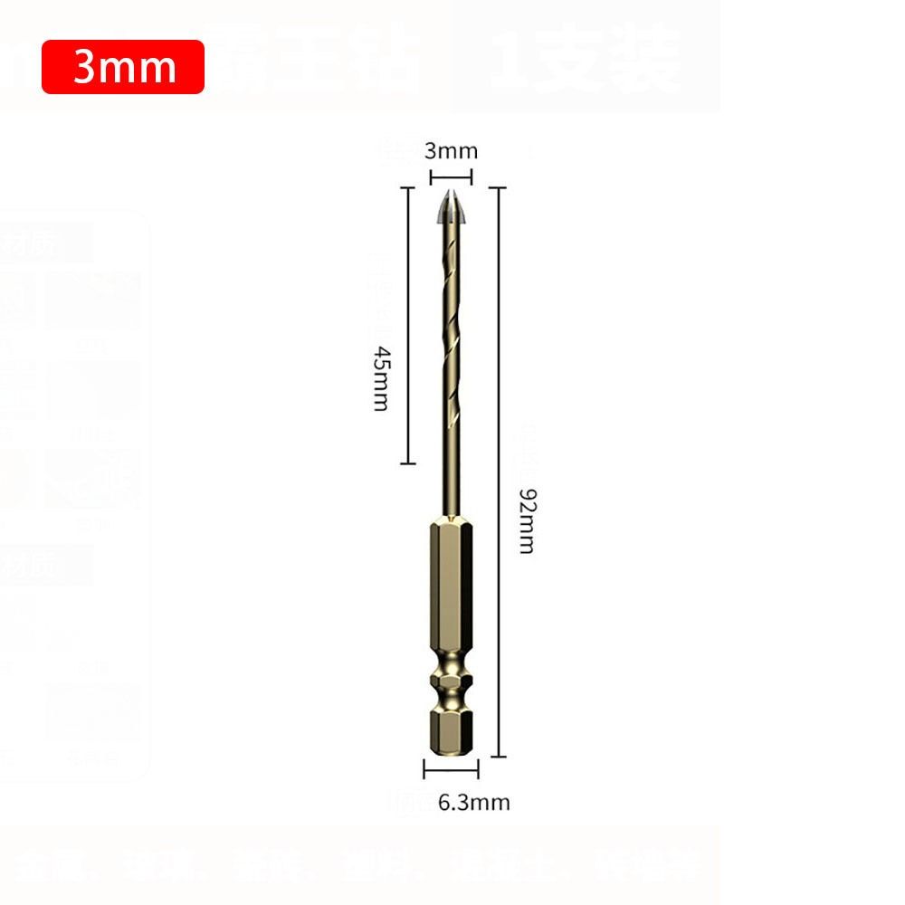 3-12 мм крестообразное шестигранное сверло для плитки, открывалка для плитки, сверло-коронка, сплав, четырехгранное сверло для стекла, металла, керамики, бетона