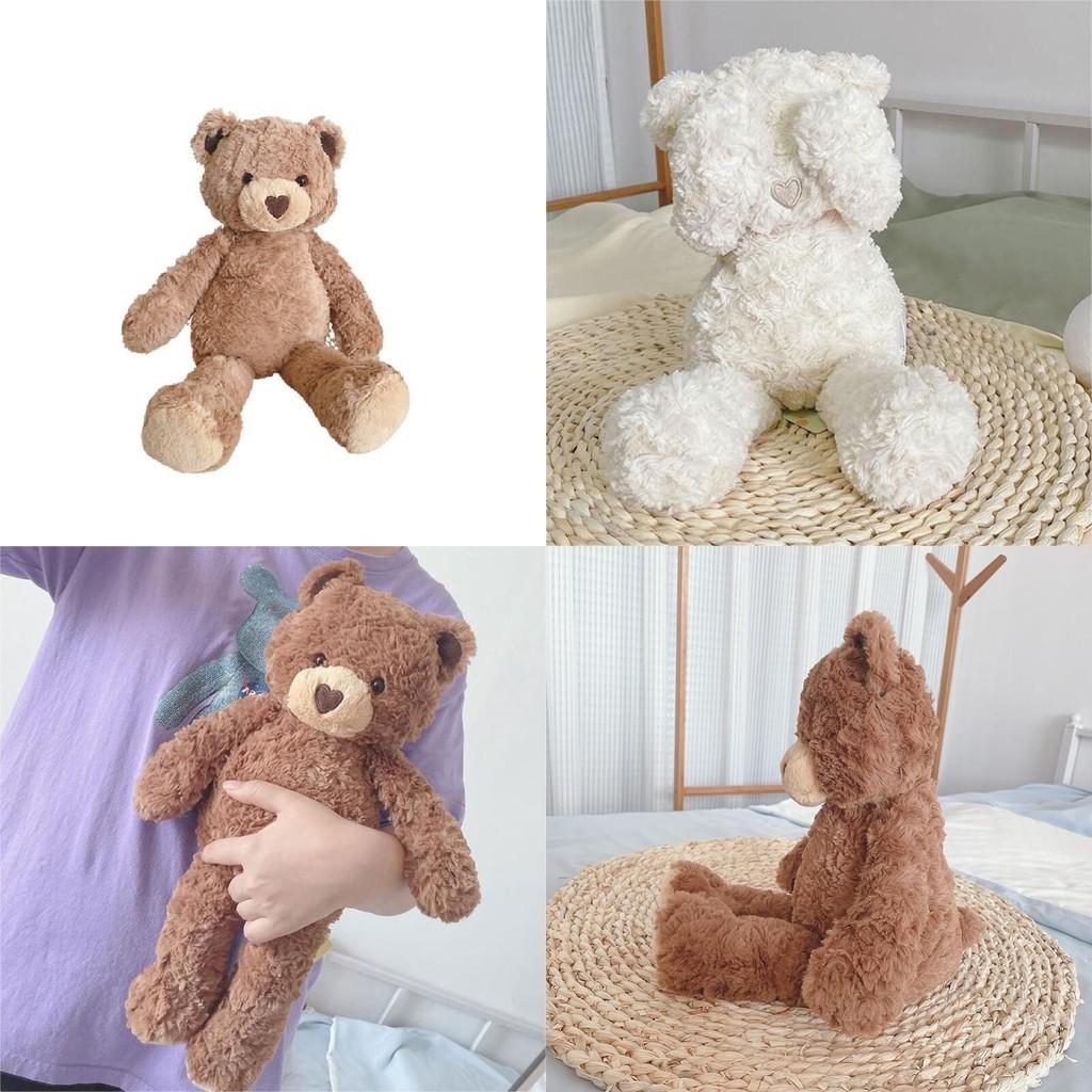 Entzückendes herzförmiges Plüsch-Teddybär-Spielzeug für beruhigenden Komfort, 41,9 cm groß, langes, zotteliges braunes Fell