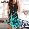 Plus Size Summer Women's Dress Mid Waist Temperament Commuter Flat Bottom Halter Printed Midi Dress Half Bodycon Dresses