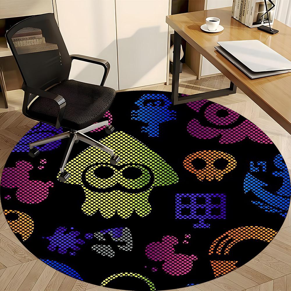 1pc Splatoon? Office Round Area Rug, Under Office Chairs Bedroom Living Room Home Decor, Room Deco, Available in Various Sizes197