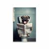 Lustige Nette Tierkunst Poster Tier Hund Katze Wandkunst Drucke Lustige Badezimmer Wanddekoration Leinwandbild Moderne Toiletten Dekoration