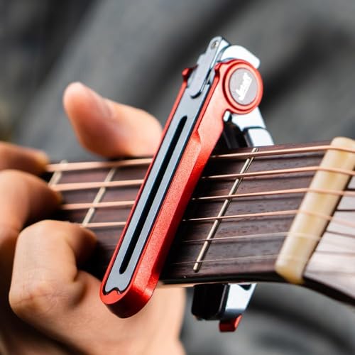 [Domestic Genuine Product] Jstaff S1 The Rolling Capo: Allows for Quick Key Changes and Tunings by Sliding While Attached. Features 3-stage Tension Ad