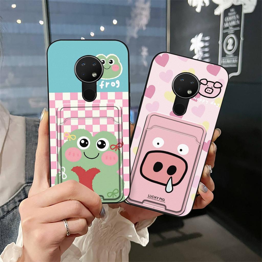 Card Sleeve Silicone Phone Case For Nokia 6.2/7.2 Full Wrap Anti-dust Soft Case Cute Back Cover Durable Anti-knock Cover