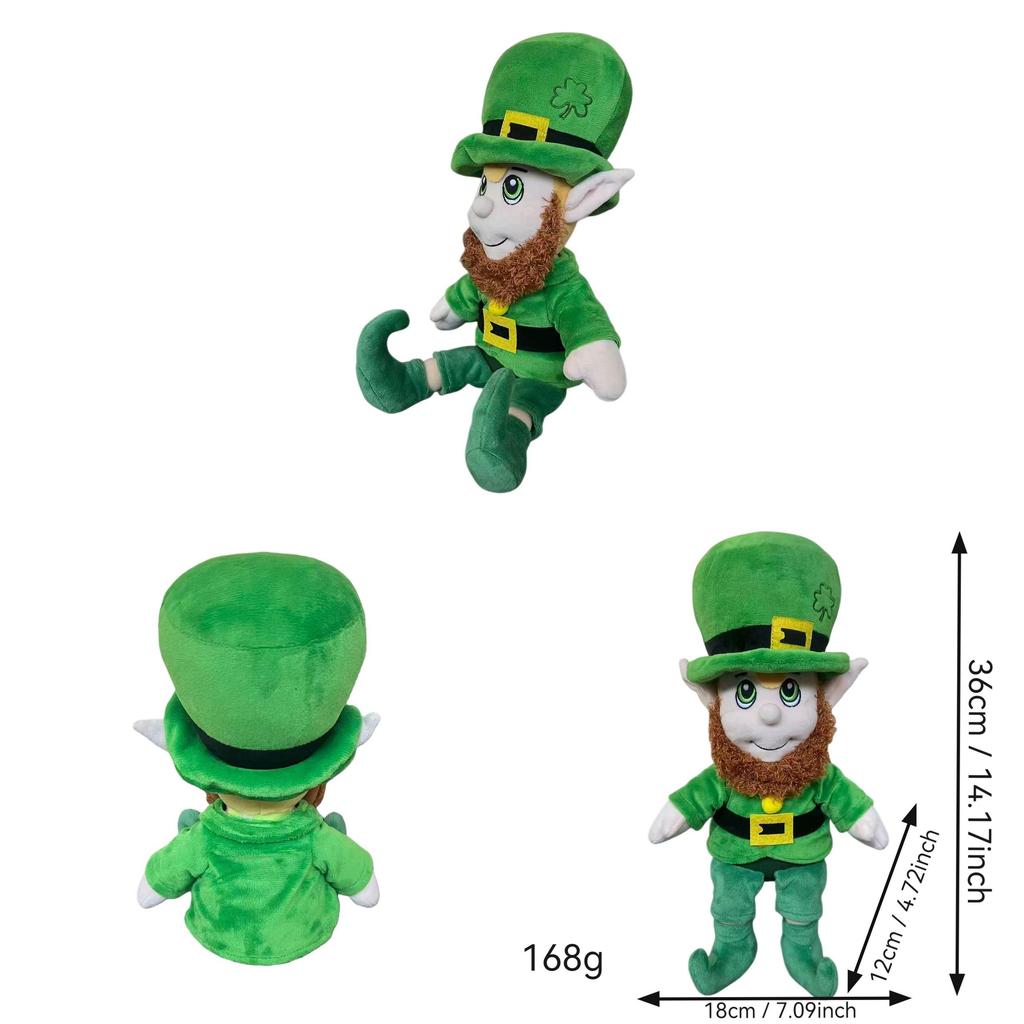 St Patricks Day Plush Toy Gift For Kids And Adults With Soft Crystal Velvet Material